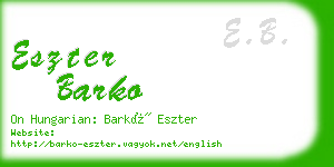 eszter barko business card